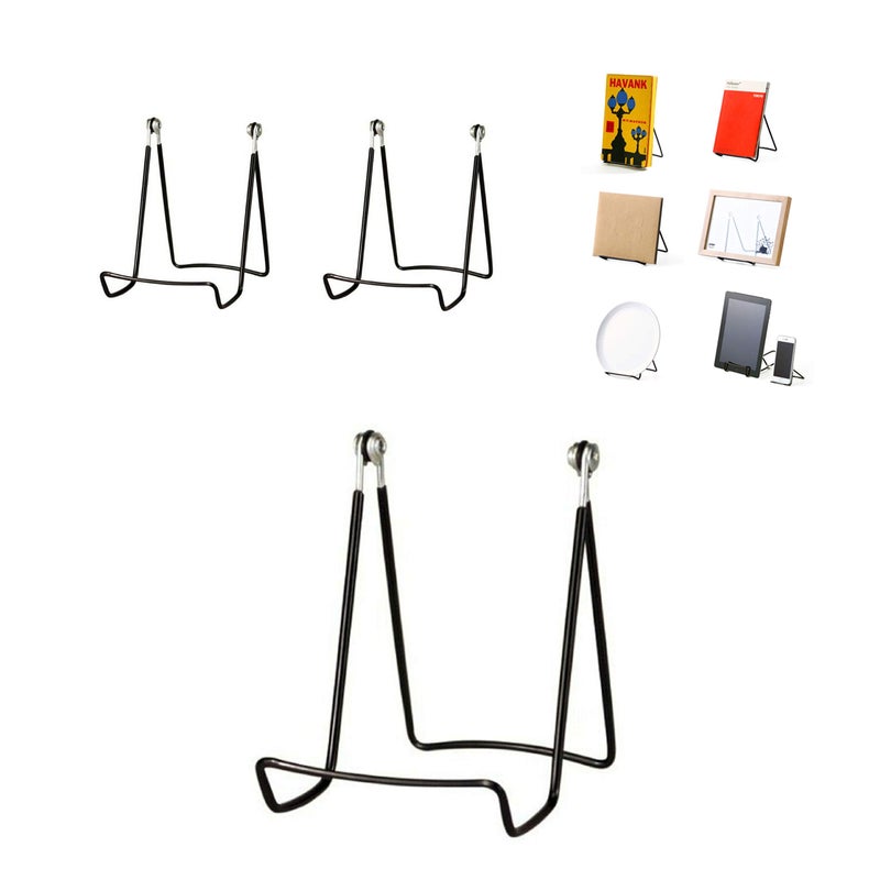 KINGDOM SOLUTIONS MADE IN USA 2-Pack Sturdy & Durable Adjustable Metal Easels to Display Books, Frames, Comics, Plates & More - Unique on the Market - Image 2